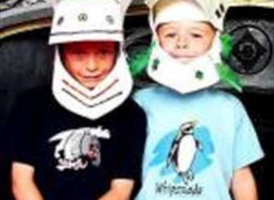 Children dressed up at Windsor Castle