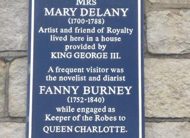 Blue Plaque for Frances Burney & Mary Delany