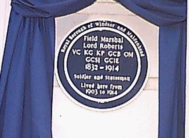 Blue Plaque for Lord Roberts Of Kandahar