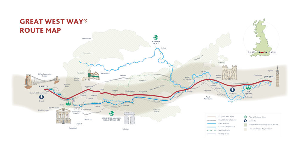 Great West Way Route Map