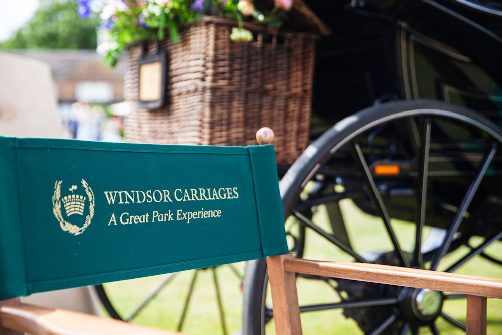 Windsor Carriages chair in front of carriage