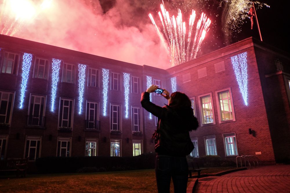 Maidenhead Christmas Light Switch On fireworks display