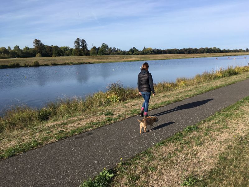 walking at Dorney Lake