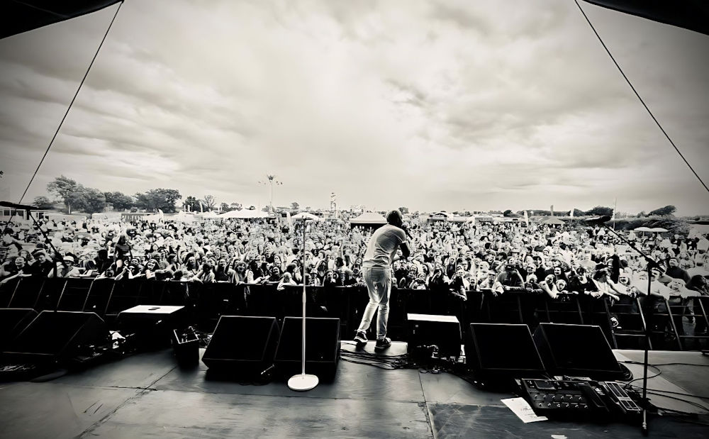 Performer on stage at FiFest