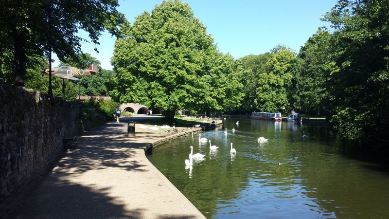 A walk along the River Thames, Windsor with the Hurricane in the distance