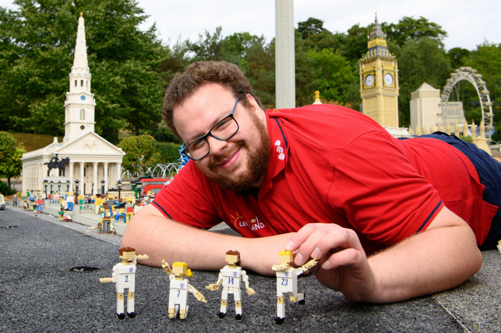 It's coming home to LEGOLAND® Windsor Resort as Model Makers, Arturs Niedols and Francis Carruthers, unveil England's football heroes immortalised in LEGO® bricks on display in Miniland ahead of the European Cup Final on Sunday.