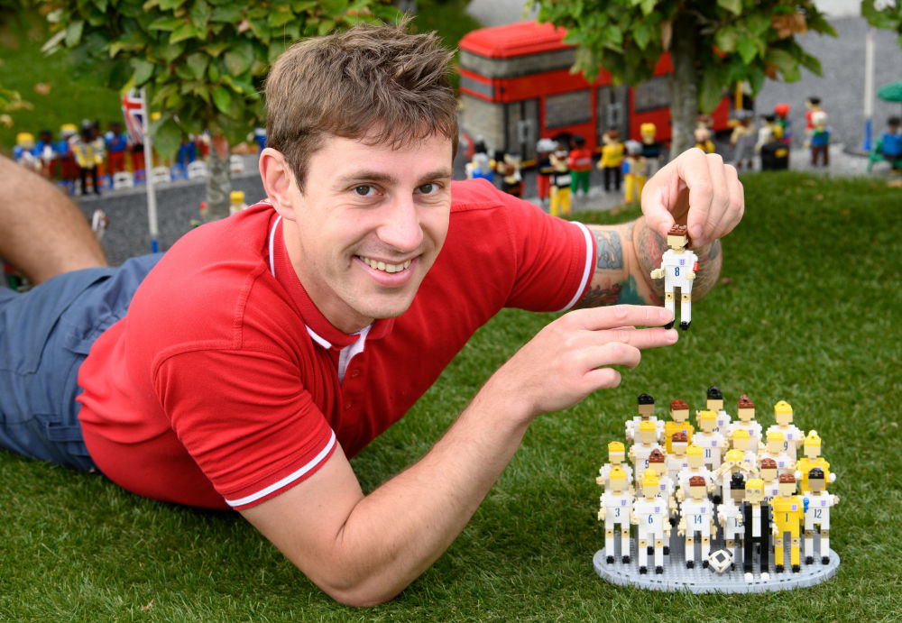 It's coming home to LEGOLAND® Windsor Resort as Model Makers, Arturs Niedols and Francis Carruthers, unveil England's football heroes immortalised in LEGO® bricks on display in Miniland ahead of the European Cup Final on Sunday.