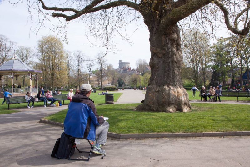 View of Windsor Castle from Alexandra Gardens