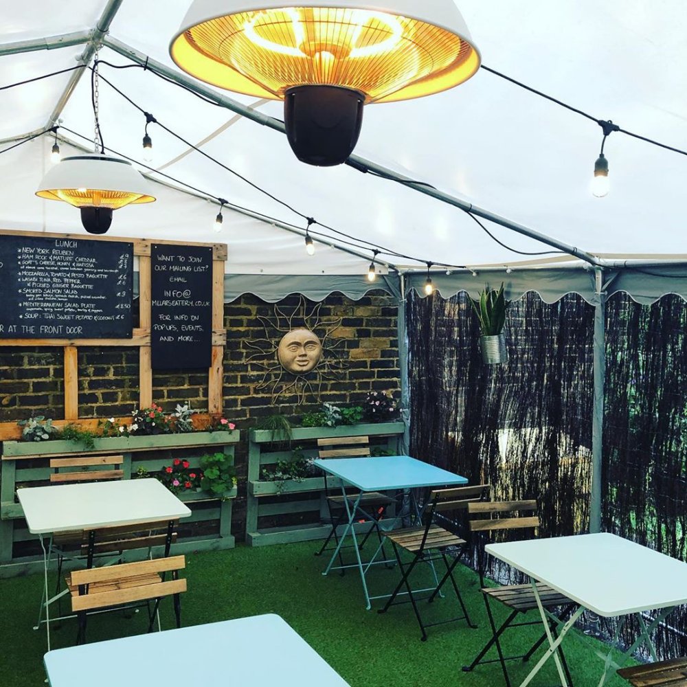 Millar's Eatery outside dining space